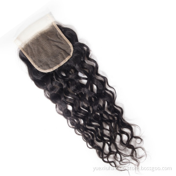 Cuticle Aligned Pre-plucked 4X4 5X5 Transparent Lace Closure 13X4 HD Thin Film Swiss Frontal Hair Bundles With Closure